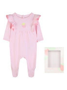 Tutina per neonata Billieblush rosa con ricamo fragola sul davanti U21811 44L BILLIEBLUSH KIDS 