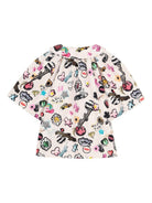 Camicia per bambina The Marc Jacobs Kids bianca con colletto alla Peter Pan W60745 470 THE MARC JACOBS KIDS 