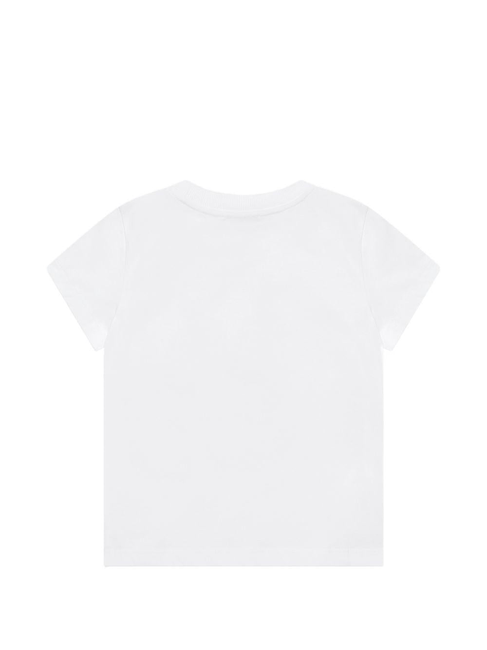 T-shirt da bambina Moschino Kids bianca con stampa orsacchiotto HGM06KLAA02 10101 MOSCHINO KIDS 