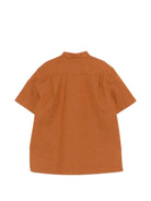 Camicia per bambino Dolce & Gabbana Kids marrone con colletto alla coreana L44S75 LT372 A0405 DOLCE & GABBANA KIDS 