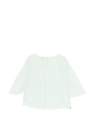 Blusa per bambina Stella McCartney Kids verde con orlo smerlato TY5A91 Z3556 772 STELLA McCARTNEY KIDS 