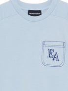 T-shirt per bambino Emporio Armani Kids azzrra con taschino sul petto EB000940 AF21820 U9360 EMPORIO ARMANI KIDS 