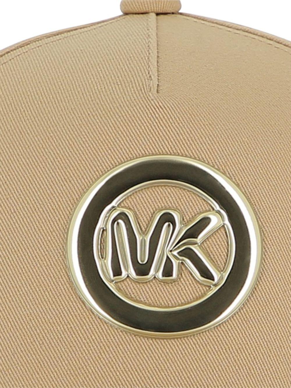 Cappello da baseball per bambina Michael Kors Kids beige con placca logo R30626 215 MICHAEL KORS KIDS 