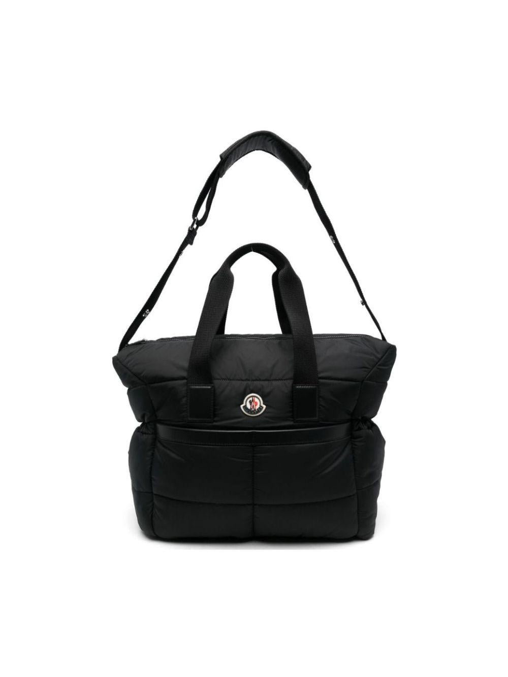 Borsa fasciatoio Mommy per neonati Moncler Enfant nera con tracolla regolabile L19515D00001M6811 999 MONCLER KIDS 