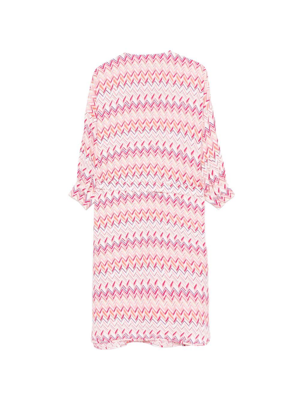 Abito per bambina Missoni Kids rosa a zig zag MY1B30 K0275 101FU MISSONI KIDS 
