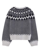 Maglione per bambina Chloé Kids grigio con maglia con motivo a intarsio C20797 A46 CHLOE' KIDS 