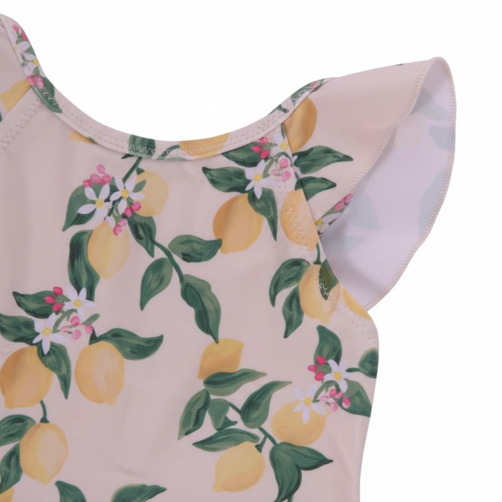 Costume per neonata Molo beige con stampa limoni 8S26P524 9516 MOLO 