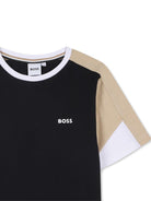 Completo per bambino Boss Kids nero con dettagli a contrasto J53006 09B BOSS KIDS 