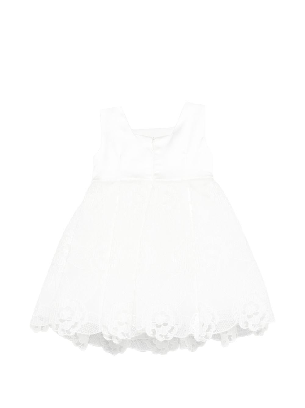 Abito per neonata Colorichiari bianco con applicazione fiori FN108471 4968 15 COLORICHIARI KIDS 