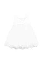 Abito per neonata Colorichiari bianco con applicazione fiori FN108471 4968 15 COLORICHIARI KIDS 