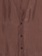 Camicia per donna Alysi marrone con scollo a V 116820 P6003 MOSTO ALYSI 