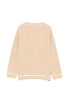 Cardigan per bambino Fendi Kids beige con lavorazione in pointelle JUG221 AJ8T F1UCS FENDI KIDS 