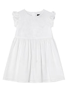 Abito per neonata Versace Kids bianco con decorazione con punto inglese 10186111A13100 1W010 VERSACE KIDS 