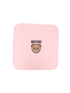 Coperta per neonata Moschino Kids rosa con stampa Teddy Bear MUB00MLCA19 50209 MOSCHINO KIDS 