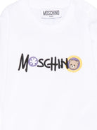 T-shirt per neonati Moschino Kids bianca con stampa grafica MUO01CLAA20 10101 MOSCHINO KIDS 