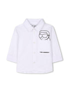 Set con pantaloni per neonato Karl Lagerfeld Kids bianco con motivo Ikonik Karl Z30505 N48 KARL LAGERFELD KIDS 