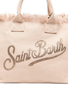 Borsa Vanity MC2 Saint Barth beige con logo glitterato VANI001 00267L MC2 ST. BARTH KIDS 