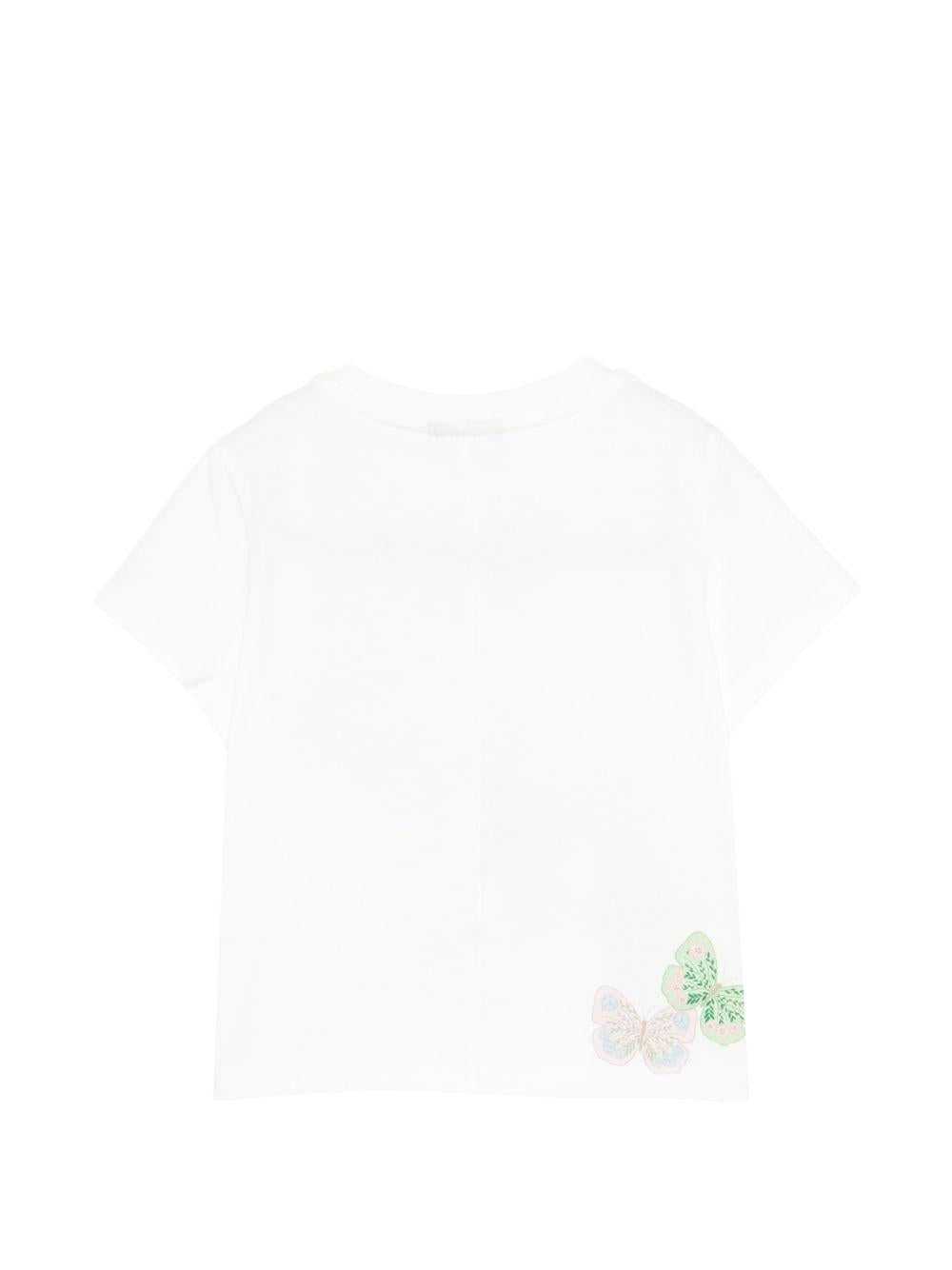 T-shirt per neonata Fendi Kids bianca con stampa farfalle BFI182 7AJ F0TU9 FENDI KIDS 