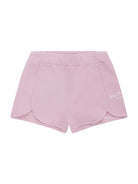 Shorts per neonata Balmain Kids rosa con logo sul davanti BY6019 Z3183 51EBC BALMAIN KIDS 