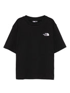 T-shirt per bambini The North Face Kids nera con logo sul petto NF0A87T4 JK31 THE NORTH FACE KIDS 