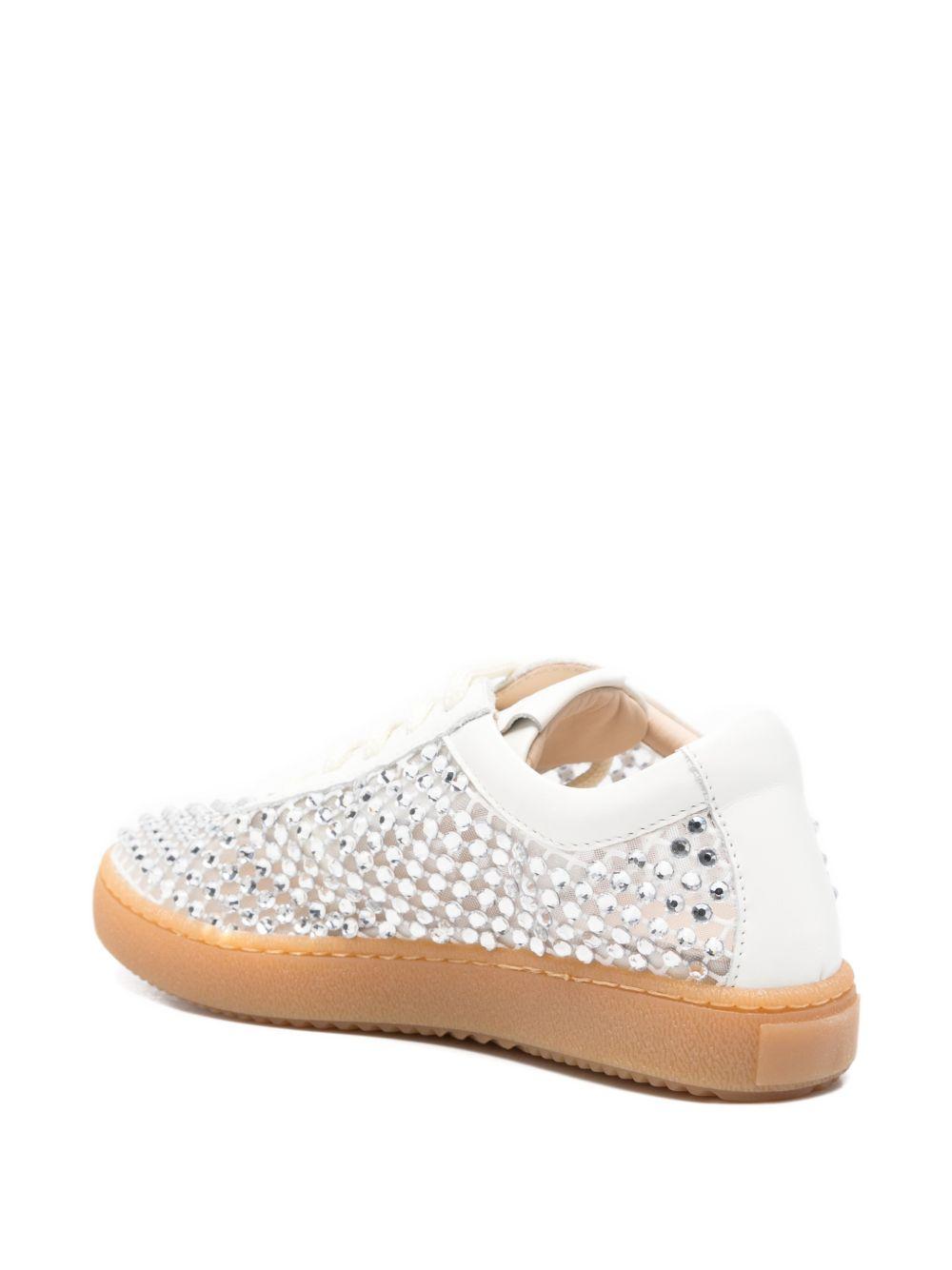 Sneakers per bambina Florens bianco latte con reticolo decorato F1253 1/2 LATTE FLORENS KIDS 