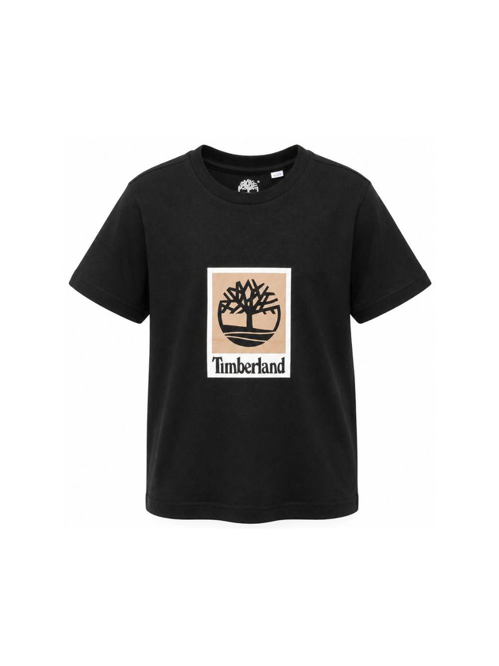 T-shirt per bambino Timberland Kids nera con stampa grafica T60969 09B TIMBERLAND KIDS 