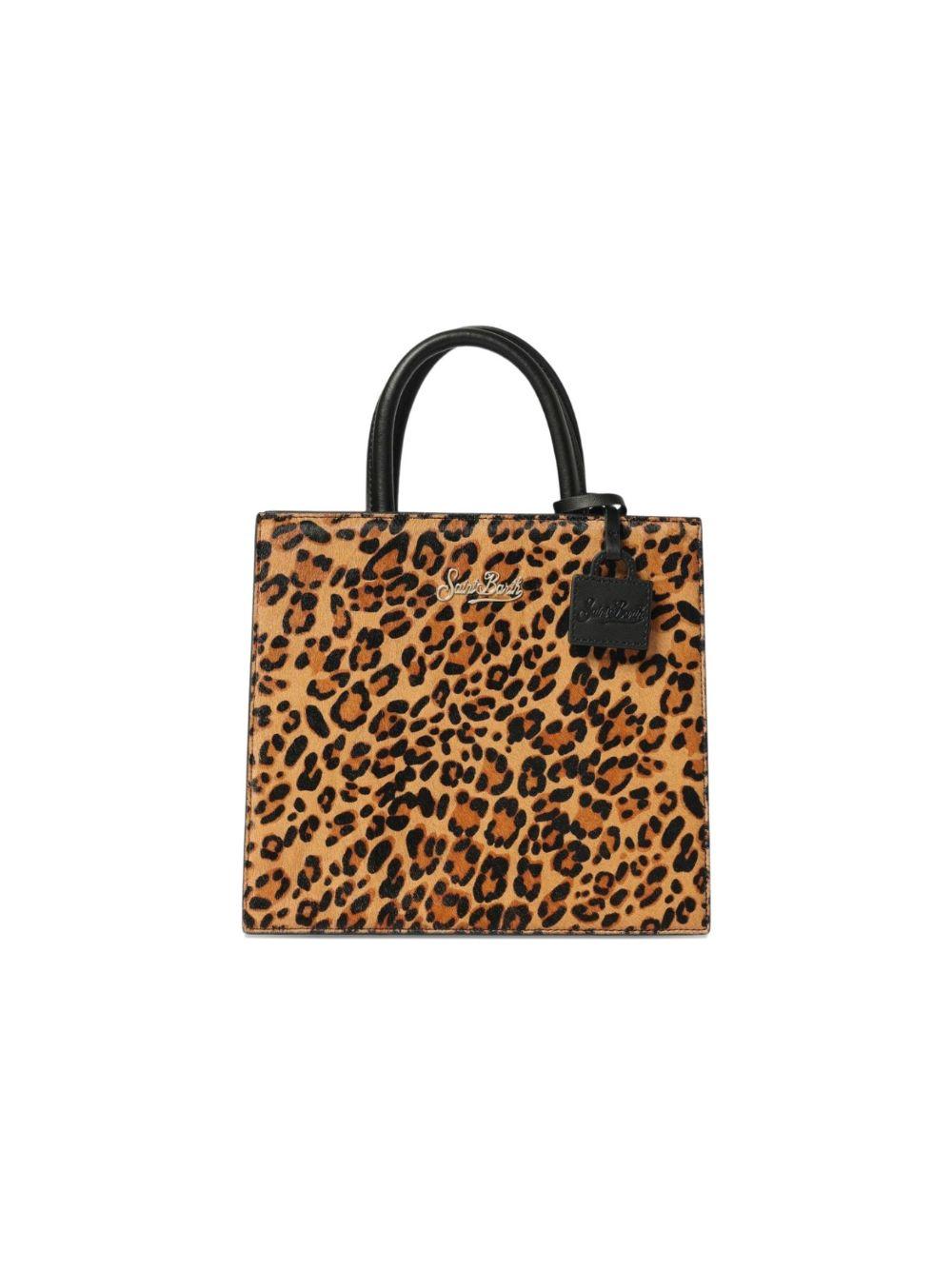 Borsa tote MC2 Saint Barth marrone con stampa animalier SHBM0001 00003L MC2 ST. BARTH KIDS 