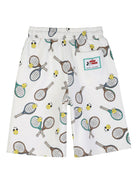 Shorts per bambino The Marc Jacobs Kids bianchi con stampa grafica tennis W60782 126 THE MARC JACOBS KIDS 