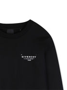 Felpa per bambino Givenchy Kids nera con logo sul davanti H31098 09B GIVENCHY KIDS 