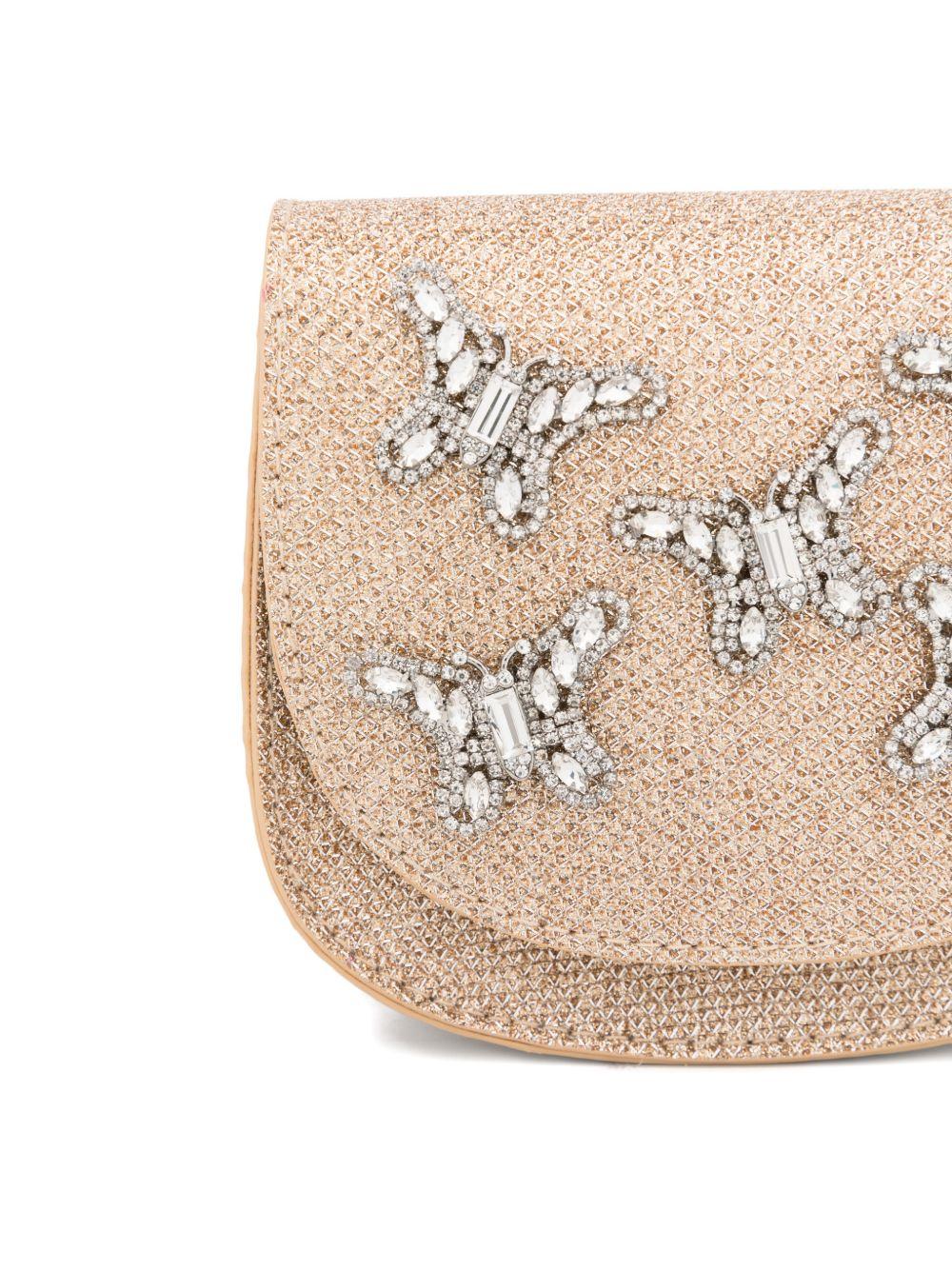 Borsa per bambina Aruna Seth color oro con applicazione farfalle BAG01 GOLD ARUNA SETH KIDS 