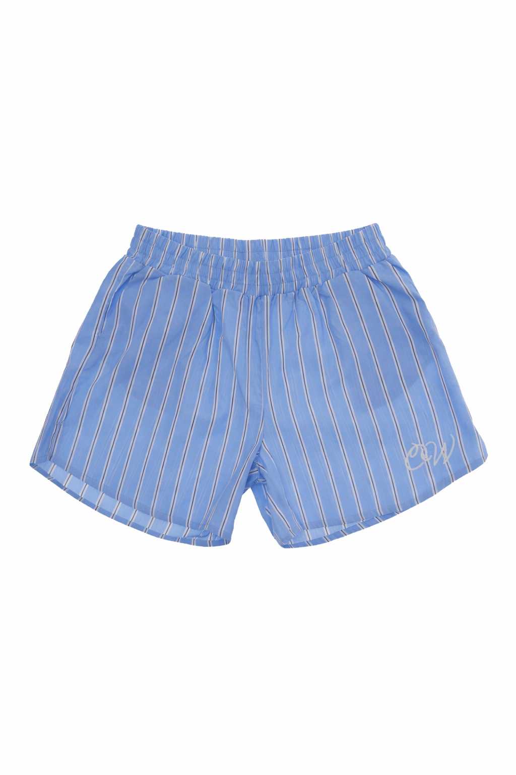 Shorts per bambina Off-White Kids azzurri con design a righe 44GCB009S26F001 430 OFF WHITE KIDS 