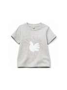 T-shirt per neonati Stella McCartney Kids grigia con stampa grafica TZ8001 Z3772 807 STELLA McCARTNEY KIDS 