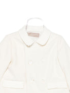 Cappotto a doppiopetto per neonata La Stupenderia bianco con colletto classico 1TCGB13 H32 LA STUPENDERIA 