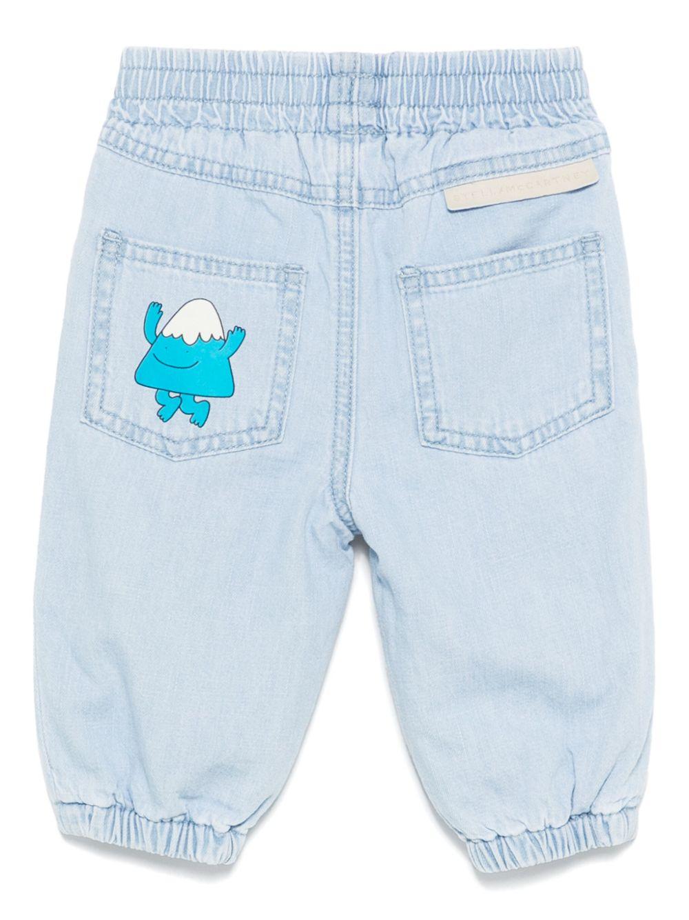 Jeans per neonato Stella McCartney Kids Earth Friends azzurro TX6520 Z0522 606 STELLA McCARTNEY KIDS 