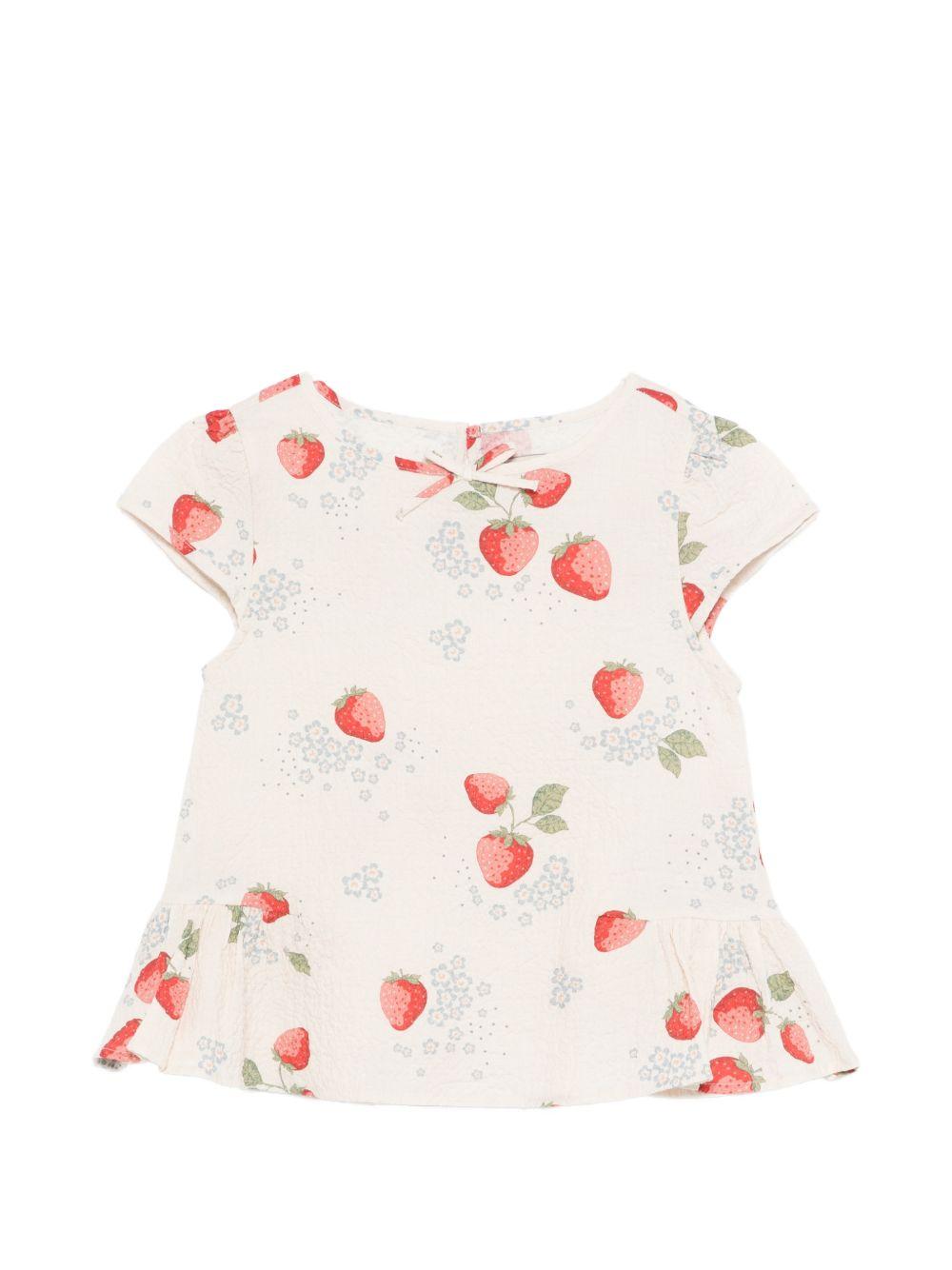 Top per bambina Konges Slojd beige con dettaglio fiocco KS104651 SUN KONGES SLOJD KIDS 