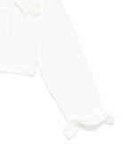Cardigan per neonata La Stupenderia bianco con maniche arricciate 1WCSC62 800 LA STUPENDERIA 