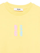 T-shirt in jersey per bambina MSGM Kids giallo con orlo dritto S5MSJGTH218 MS009 MSGM KIDS 