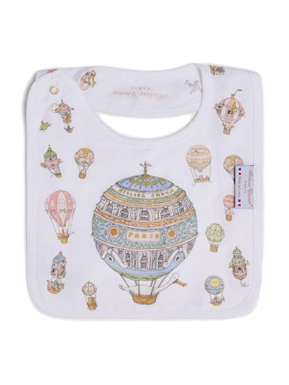 Bavaglino per neonati Atelier Choux bianco con stampa BI-CS-HAB A-U ATELIER CHOUX PARIS 