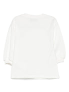 Abito per neonata Moschino Kids bianco con maniche a sbuffo MAV0BNLCA40 10063 MOSCHINO KIDS 