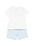 Set t-shirt e shorts per neonato Moschino Kids multicolor con stampa orsetti sul davanti M5G00MLAA01 84325 MOSCHINO KIDS 