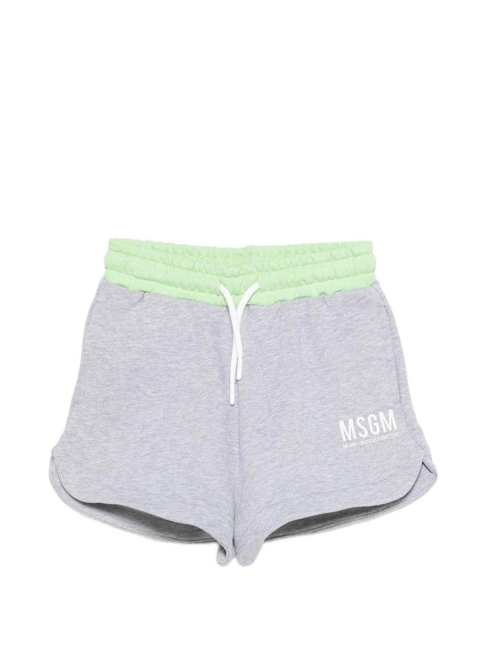 Shorts per bambina MSGM Kids grigi con vita elasticizzata S6MSJGSH021 271/01 MSGM KIDS 