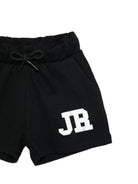 Completo t-shirt e shorts per neonati John Richmond Junior bianco e nero con dettaglio logo RIP26022CJ WHITE JOHN RICHMOND KIDS 