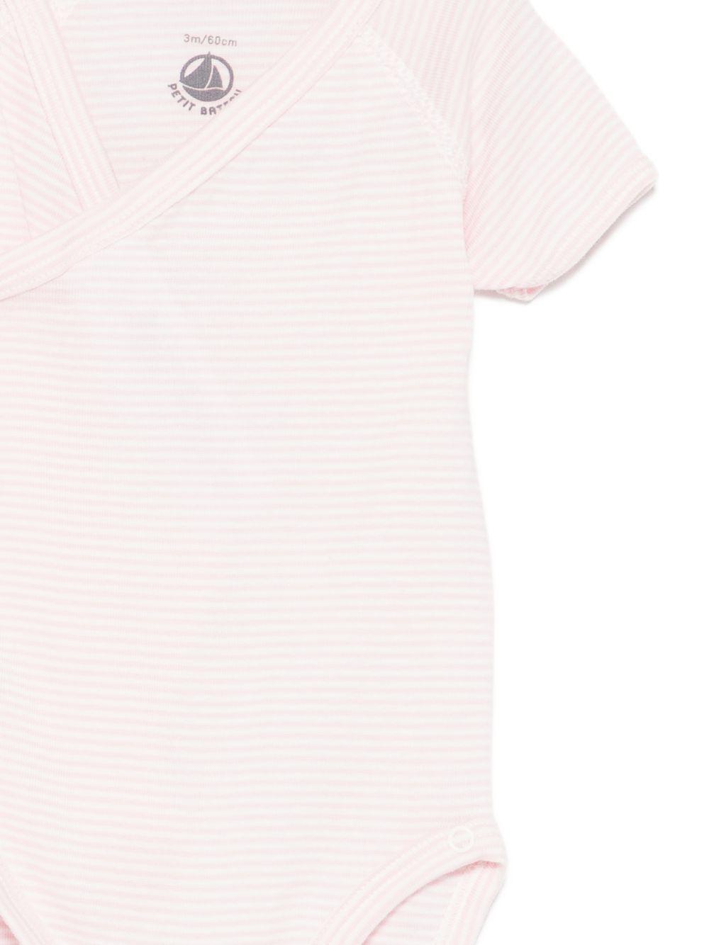 Set di tre tutine per neonata Petit Bateau multicolore con scollo a V A0FAU 00 PETIT BATEAU 