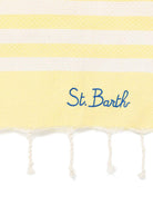 Telo mare MC2 Saint Barth giallo con motivo a righe FOUT012 02758L MC2 ST. BARTH KIDS 