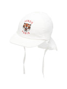 Cappello per bambino Kenzo Kids bianco con ricamo Tiger K61883 117 KENZO KIDS 