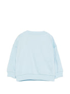 Felpa per neonati Moschino Kids azzurra con stampa grafica Teddy Bear MUF069LCA19 40304 MOSCHINO KIDS 