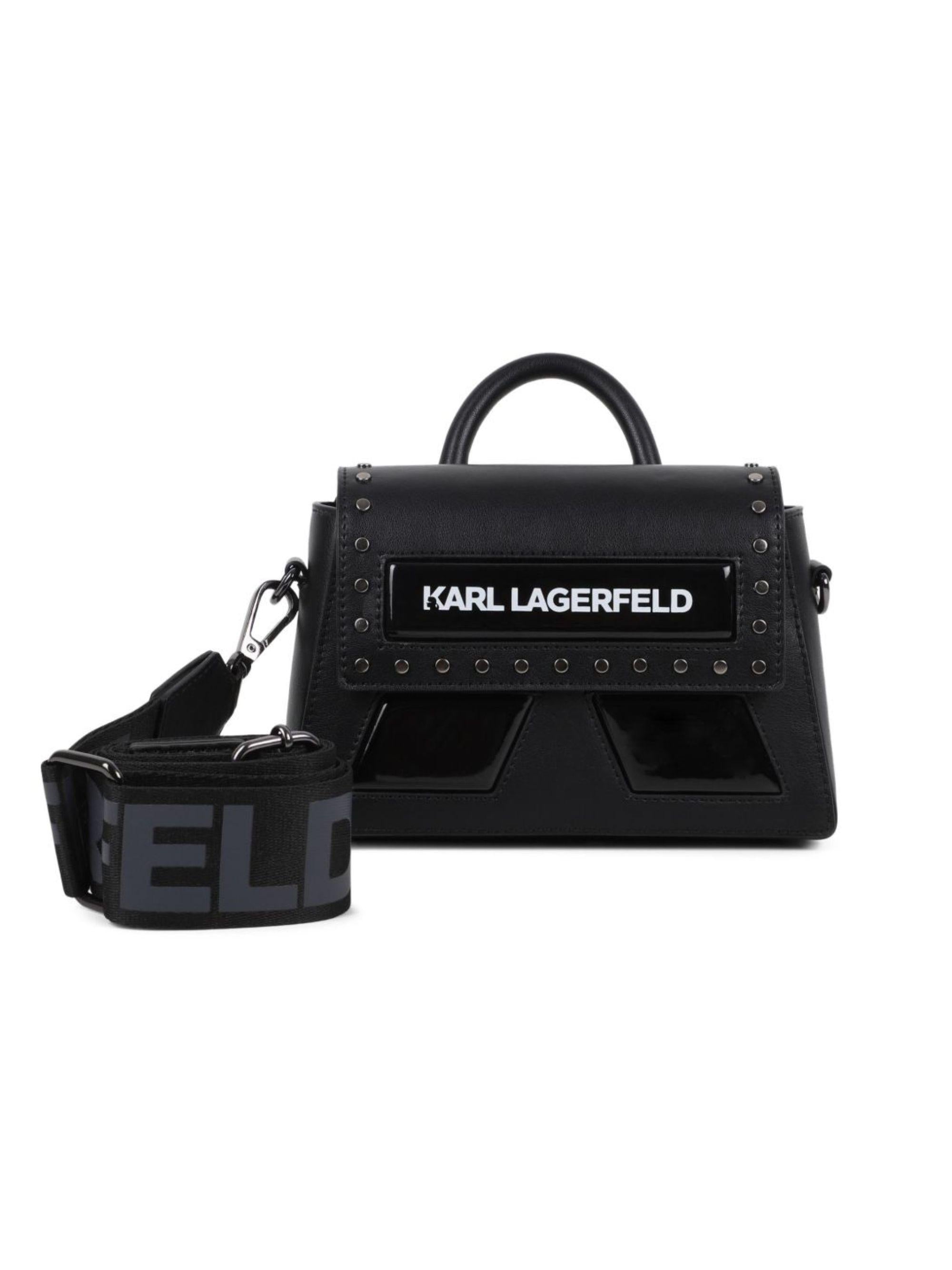 Borsa per bambina Karl Lagerfeld Kids nera con dettaglio logo sul davanti Z31214 09B KARL LAGERFELD KIDS 