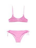Bikini per bambina MC2 Saint Barth Kids Paloma rosa con dettagli glitter PALO002 00345H MC2 ST. BARTH KIDS 