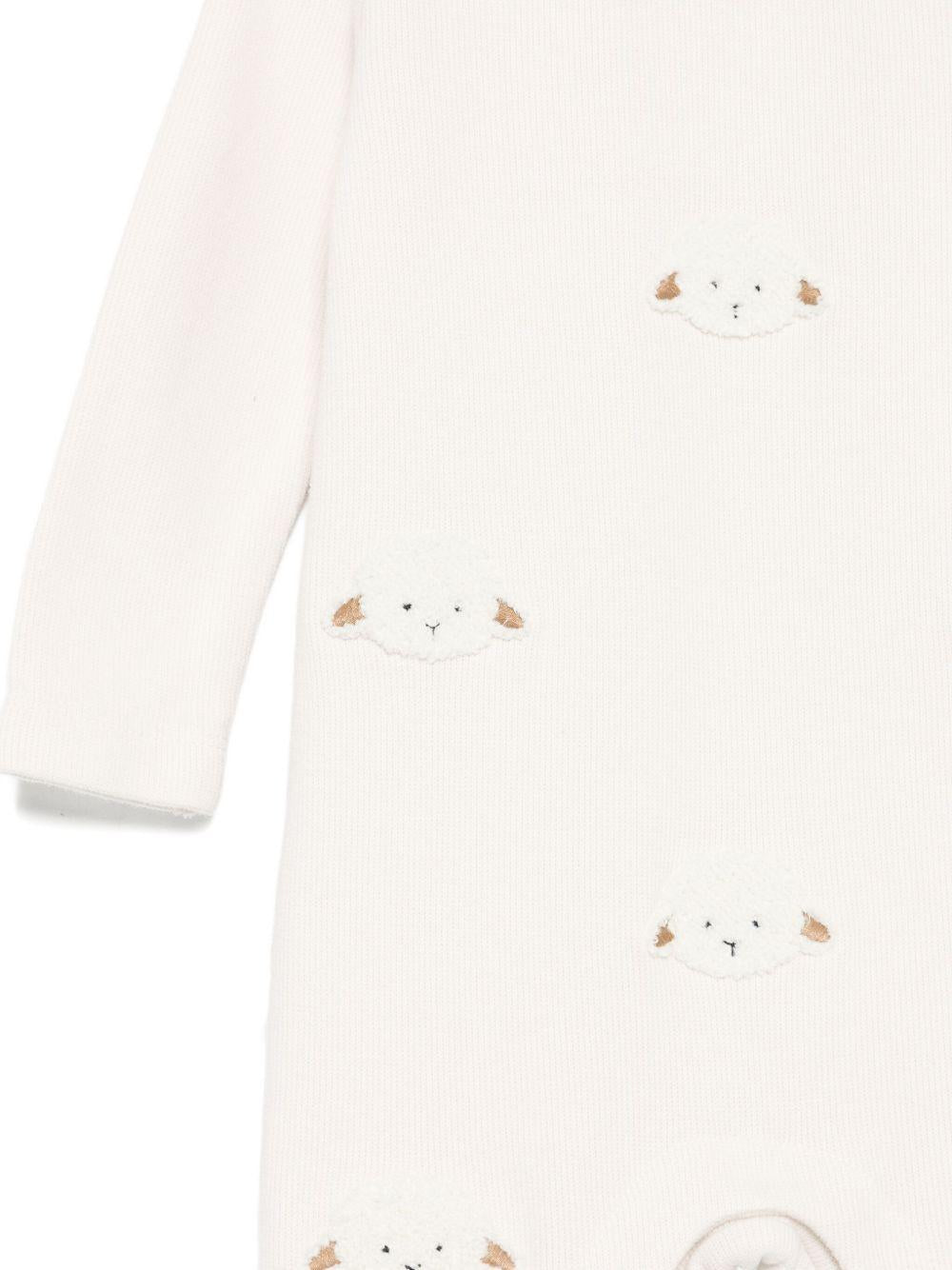 Tutina per neonati Donsje beige con applicazione agnello 3039202 00006 DONSJE 