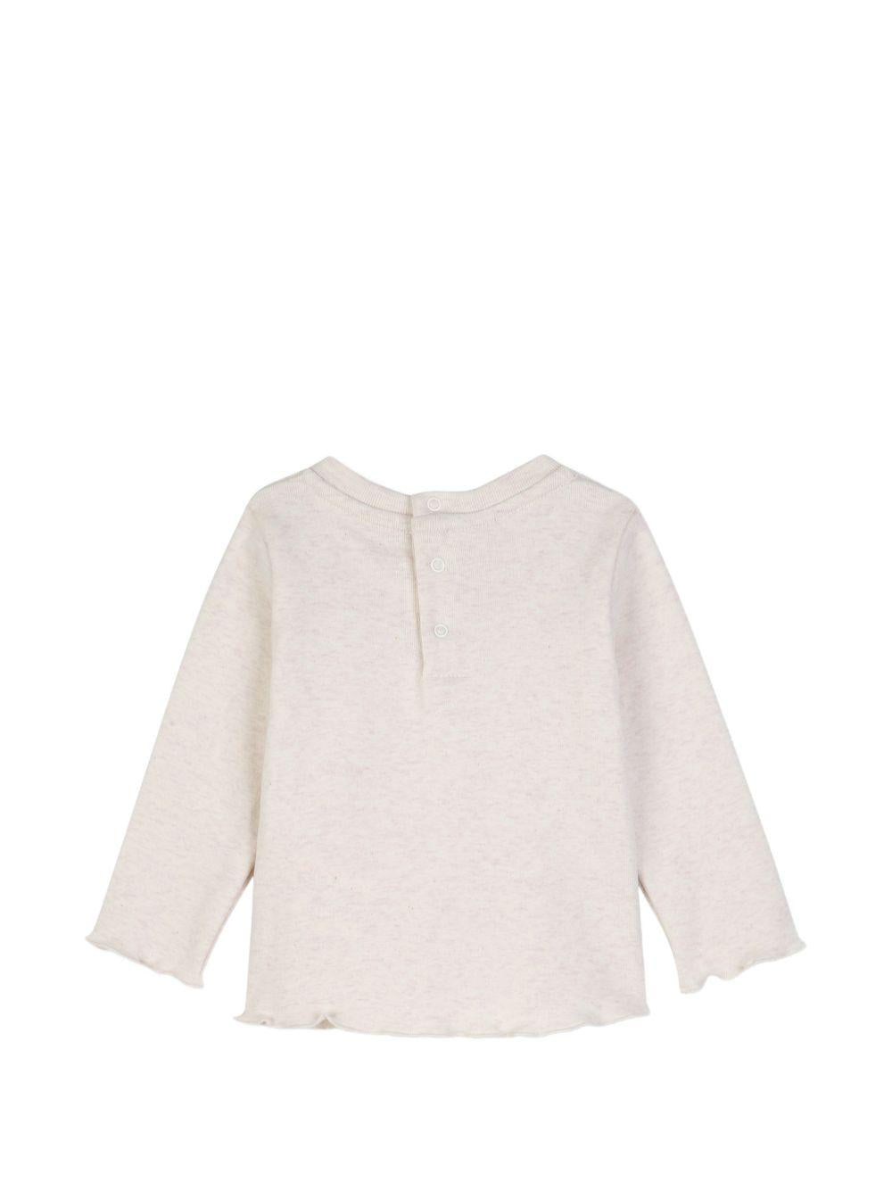 T-shirt per neonata Chloé Kids beige con applicazione a cuore sul petto C21363 B39 CHLOE' KIDS 